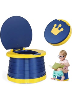 Buy Toddler Potty Travel Potty for Toddlers Portable Folding Children's Toilet Potty Chair Seat Boys and Girls Toddler Potty Training Seat Car Potty for Travel (Blue) in Saudi Arabia