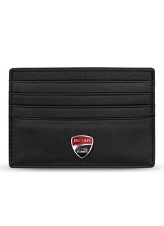 Buy Ducati Corse Riparo Black Genuine Leather Card Holder For Men - DTLGD2201202 in Saudi Arabia