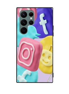 اشتري Protective Case Cover For Samsung Galaxy S22 Ultra 5G Icon Design Multicolour في الامارات