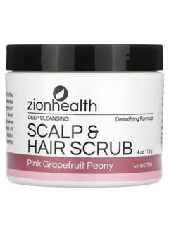 Buy Zion Health Scalp & Hair Scrub with Biotin Pink Grapefruit Peony 4 oz 113 g in UAE