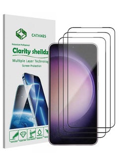 Buy 3Pack for Samsung Galaxy S23 Plus Screen Protector Tempered Glass 9H Anti-Scratch Shatterproof HD Edge to Edge Full Coverage Film 6.6 inch in UAE