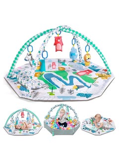 Buy Tummy Time Mat, 4-in-1 Baby Gym Activity Play Mat & Ball Pit, with High Contrast Toys & Self-Discovery Mirror & Tummy Time Pillow for Sensory and Motor Skill Development in Saudi Arabia