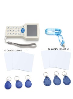 Buy Handheld IC/ID/HID/UID RFID Access Control Card Reader Writer Copier Duplicator With USB Cable For 125Khz 13.56Mhz HID IC ID Cards, ATTACHED cards in UAE