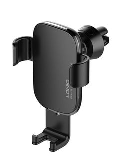 اشتري MG10 360 degree Rotat Metal Gravity Sensor Car Air Vent mobile phone Holder Black في الامارات
