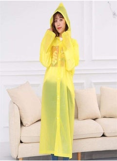 اشتري Portable Reusable Waterproof Hooded Poncho Raincoat with Hood And Sleeves في مصر