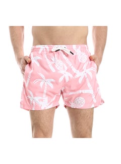 Buy Pink and White Self Pattern Swim Shorts in Egypt