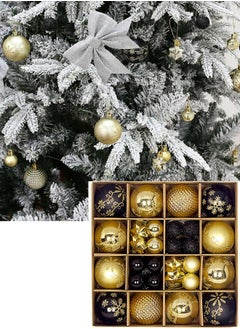 اشتري Christmas Ball Ornaments 44pcs Shatterproof Plastic Christmas Tree Decorations with Hanging Loop for Xmas Tree Party Home Decor Christmas Tree Ornaments Set Christmas Tree Decorations في الامارات