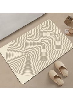 Buy Diatom Bath Mat Super Absorbent Bathtub Mat with Non Slip Anti Slip Bathroom Floor Mats and Quick Dry Bath Rug Thickened Soft Easier Clean Carpet 50 By 80 CM in UAE