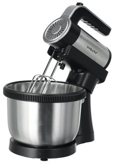 Buy SOKANY Electric Stand Mixer 4L, 5 Speed Tilt Head with Dough Rod, Wire Whip & Beater Stainless Steel Bowl - EU Plug in UAE