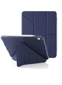 Buy Smart Folio Back Cover with Pencil Holder Compatible with Apple iPad 10.9 Inch 10th Generation 2022 Blue in Egypt