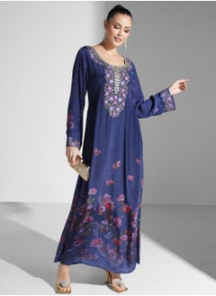 Buy Embroidered Knitted Jalabiya in UAE