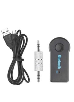 Buy 3.5MM Wireless Car Bluetooth Aux Music Receiver With Mic in Saudi Arabia