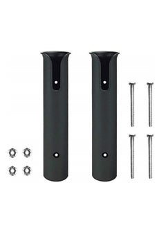 Buy Fishing Rod Holder Bracket Wall Mounted Boat Side Mount Tool Holder Tube Links with Screws Pole Tube,Fishing Rod Rack with Screws for Boat Kayak Fishing Cooler Trailer (Black)2 sets in Saudi Arabia