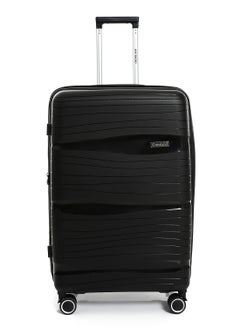 اشتري CROSSLAND Black Trolley Luggage,TSA Lock , Expandable Double Zipper في مصر