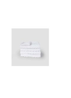 Buy ARIIKA Plaza White Face Towels  Soft, Absorbent, Luxurious, Durable, Easy Care - Set of 4 in UAE