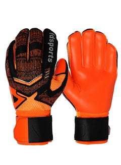 Buy Goalie Goalkeeper Gloves Strong Grip Palm with Finger Wrist Support Protection Soccer Gloves for Youth & Adult Men & Women (19-20cm) in UAE