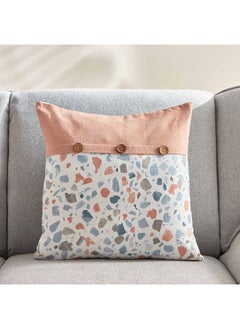 اشتري Sea Breeze Terrazo Print Filled Cushion With Button 45 x 45 cm في الامارات