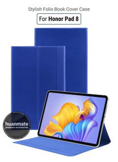 Buy Stylish Protective Folio Book Case Cover For Honor Pad 8 Blue in Saudi Arabia