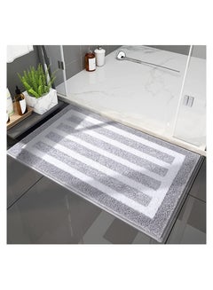Buy Bath Rugs for Bathroom-Absorbent Microfiber Bath Mats for Bathroom Non Slip 50×80cm in UAE