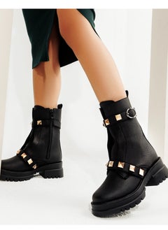 Buy Spanish Leather Half Boot with Side Zipper in Egypt