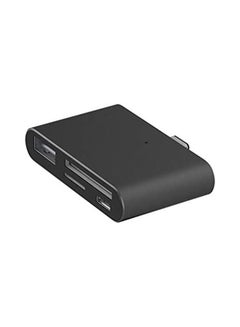 Buy Card Reader Leadzoe USB C Hub 4 in 1 Type C OTG TF/SD Smart Card Reader with Micro USB Power Port Splitter in Saudi Arabia