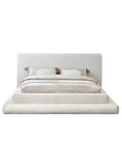 Buy Devine Premium Bed 160x200cm Queen size Bed in Cream Color in UAE