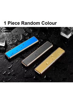 Buy USB Windproof Flameless Rechargeable Electric Slim Lighter No Fuel Multicolour in Saudi Arabia