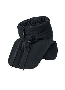 Buy Women Padded Hood With Stand-Up Collar, Black in UAE