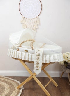 Buy Moses basket with foldable wooden stand in UAE
