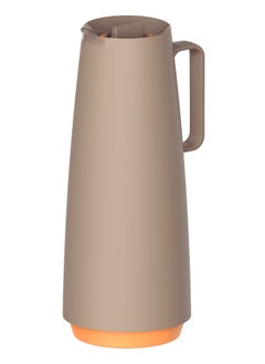 Buy Exata Beige Plastic Thermal Flask with 1 Liter Glass Liner in UAE