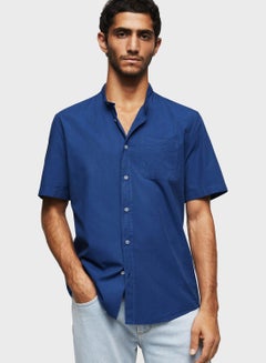 Buy Grandad Collar Regular Fit Shirt in Saudi Arabia