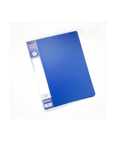 اشتري ماكسي حافظة مستندات بجيوب شفافة مكونة من 20 جيب، لون ازرق في الامارات