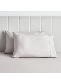 Buy Eternity Cotton Percale 325 Thread Count 2-Piece King Pillowcase Set - 50x90 cm in Saudi Arabia
