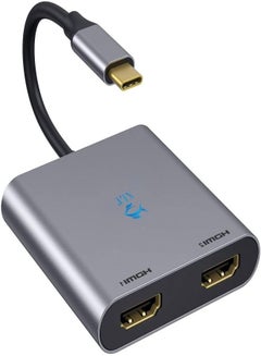 اشتري محول USB C إلى HDMI مزدوج من النوع C إلى محول HDMI بشاشة مزدوجة 4K في السعودية