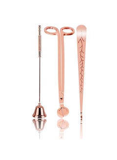 اشتري 3 in 1 Candle Accessory Gift Package Set, Candle Wick Trimmer Cutter, Long Handle Extinguisher, Wick Dipper for Candles with Candle Care Tools for Scented Candles Lovers في الامارات