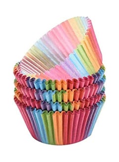 Buy 100 Pcs Rainbow Colorful Paper Cake Baking Muffin Cup Case Liners in Egypt