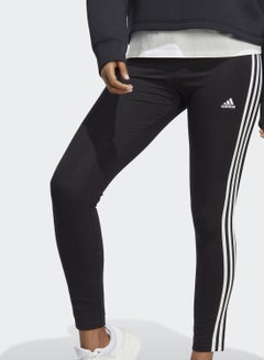 اشتري Essentials 3-Stripes High-Waisted Single Jersey Leggings في الامارات