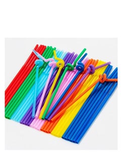 Buy Colorful drinking straws 100 pieces in Saudi Arabia