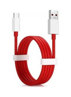 Buy Type-C USB Charging Cable For Oneplus Red/White in UAE