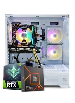 Buy True Nort Gaming PC, AMD Ryzen 5-7600X,RTX 3060 , 32GB RAM, 1TB SSD, Air Cooler 120mm,Window 11 Pro, White  Case in UAE