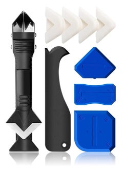 Buy Silicone Caulking Tools Kit, 3-in-1 Sealant Finishing Trowel Tool (Stainless Steelhead) for Sealing Caulk Grout Removal Glass Glue Angle Scraper for Kitchen Bathroom Windows Sink Tile Joint in UAE