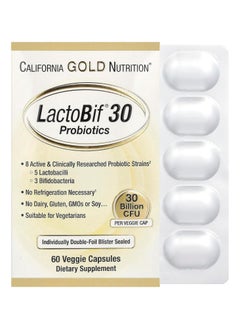 Buy LactoBif 30 Probiotics, 30 Billion CFU, 60 Veggie Capsules in Saudi Arabia