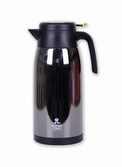 Buy BRITISH CHEF Hot & Cold  Vacuum Flask BC406 | Stainless Steel with Double Wall Glass Thermos | 1 Liter Capacity  (Black) in Saudi Arabia