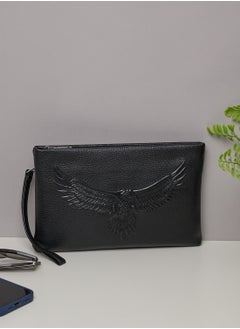 اشتري Genuine Leather Hawk Emboss Travel Wallet في الامارات