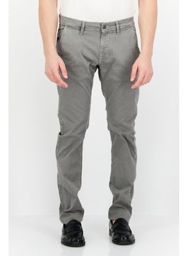 اشتري Men Slim Fit Solid Chino Pant, Grey في الامارات