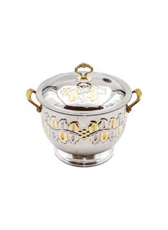 Buy Saif Home Gold Embossed Steel Case M 26 cm in Saudi Arabia