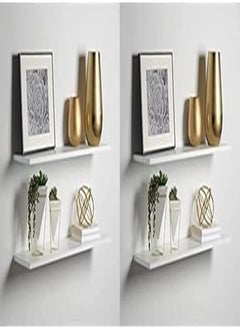 Buy Home gallery floating shelf white 120x20 H00355 + Home gallery floating shelf white 100x20 H00354 in Egypt