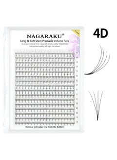 Buy Long and Soft Stem Premade Volume Fans Fake False Eyelashes Grafting Natural Easy to Use Easy Fan Volume D Curl Lightweight Extension for Home DIY Salon for Pros and Beginners 4D (9-14mm Mix) in Saudi Arabia
