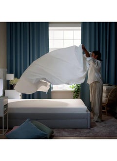 Buy Fitted Sheet White 140X200 Cm in Saudi Arabia