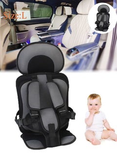 Buy Duck Grey Color Auto Child Safety Seat Kids Compact Foldable Car Safety Seat for Car Protection Travel Car Seat Accessories for Childs(Size L) in Saudi Arabia